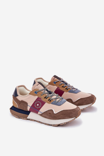 Zomšiniai vyriški sportbačiai ant platformos Big Star RR174475 Hi-Poly System Beige 2