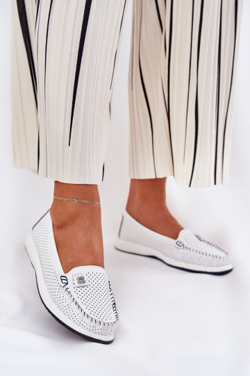 Odiniai Moteriški mokasinai S.Barski LR51-673 Balta