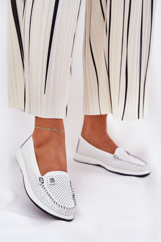 Odiniai Moteriški mokasinai S.Barski LR51-673 Balta