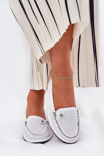 Odiniai Moteriški mokasinai S.Barski LR51-673 Balta