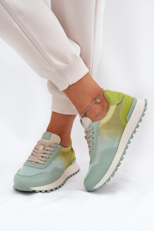 Odiniai tinkliniai sportiniai batai moteriški Vinceza 66775 žalia