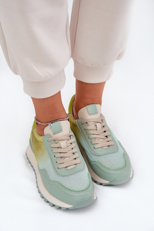 Odiniai tinkliniai sportiniai batai moteriški Vinceza 66775 žalia