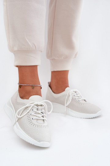 Odiniai moteriški sportiniai bateliai Vinceza 41472 Balta