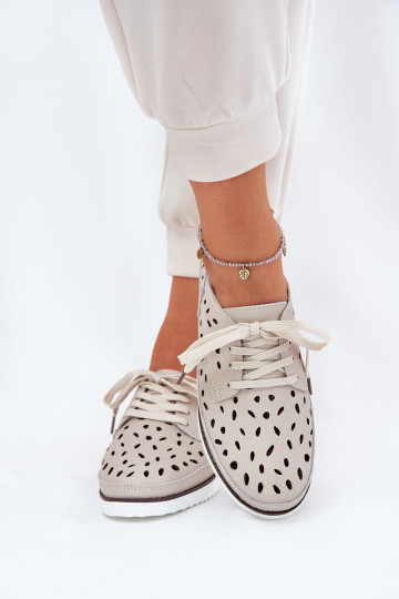 Moteriški odiniai pusbačiai S.Barski LR51-610 Smėlio spalvos