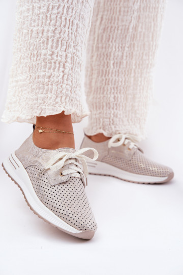 Artiker 56C2113 smėlio spalvos odiniai moteriški lengvi platforminiai batai