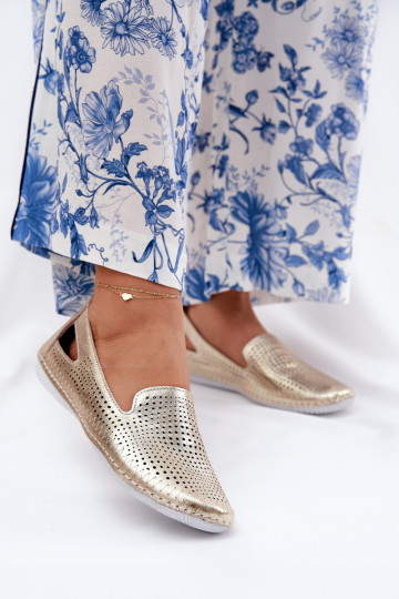 Ažūrinės balerinos iš natūralios odos Artiker 56C2694 Gold