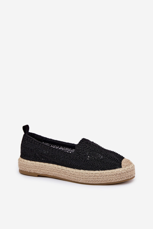 Moteriškos espadrilės ant platformos Vinceza 17392 juodos