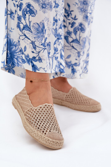 Moteriškos espadrilės su pynėmis Vinceza 13625 Beige