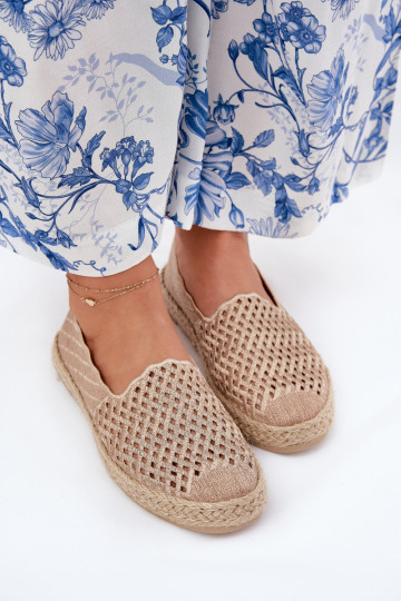Moteriškos espadrilės su pynėmis Vinceza 13625 Beige