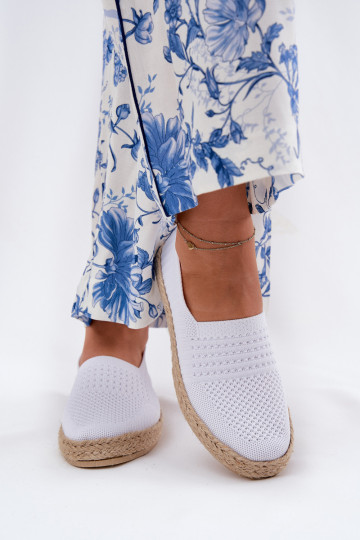Moteriškos espadrilės su pynėmis Vinceza 13624 Balta