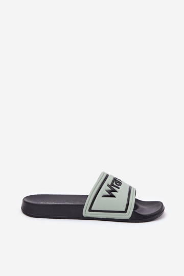 Vyriškos šlepetės WRANGLER AVERELL SLIDER MEN LOW 20251042.52D Šviesiai žalia