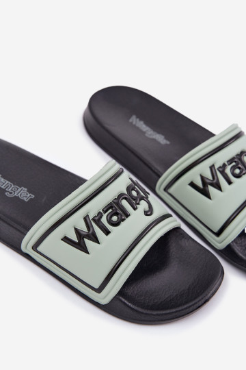 Vyriškos šlepetės WRANGLER AVERELL SLIDER MEN LOW 20251042.52D Šviesiai žalia