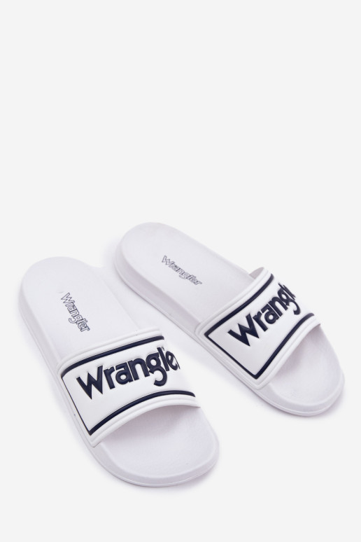 Vyriškos šlepetės WRANGLER AVERELL SLIDER MEN LOW 20251042.1FG baltos spalvos