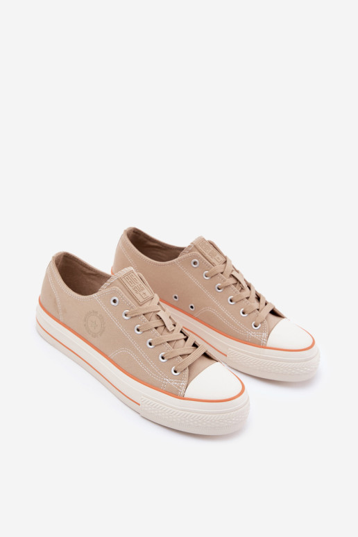 Vyriški sportbačiai ant platformos Big Star RR174323 Smėlio spalvos