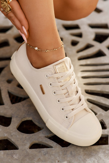 Big Star RR274768 Smėlio spalvos moteriški sportbačiai