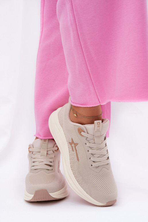 Sportiniai batai Sportiniai bateliai Moteriški Big Star RR274A145 HI-POLY SYSTEM Smėlio spalvos