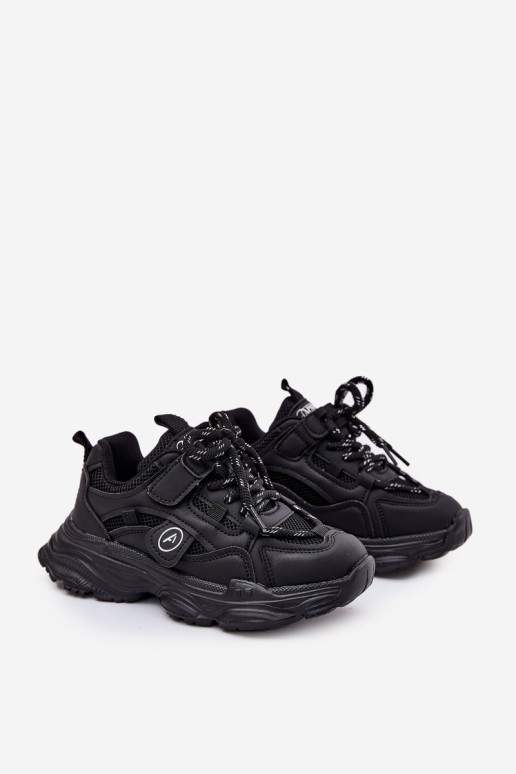 Vaikiški sportbačiai ant platformos juodi Hanomess