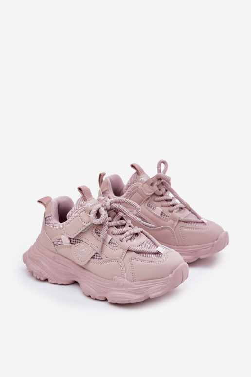 Vaikiški sportbačiai ant platformos Pink Hanomess