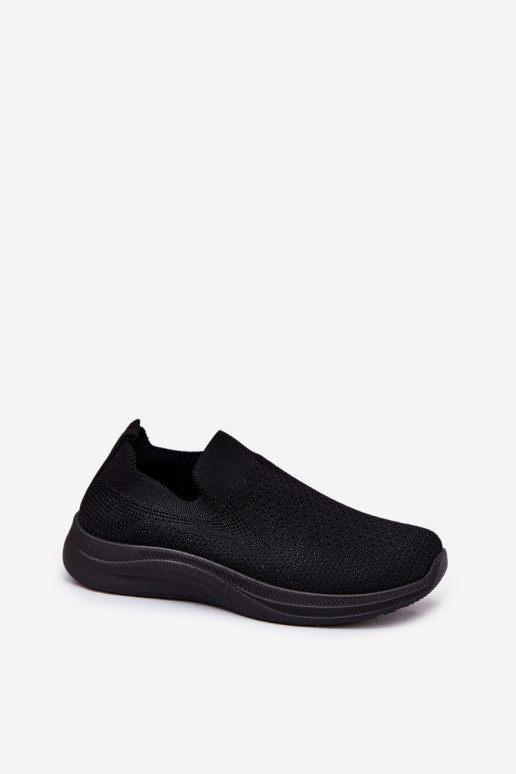 Audiniai Slip-on sportiniai batai, moteriški juodi Astusa