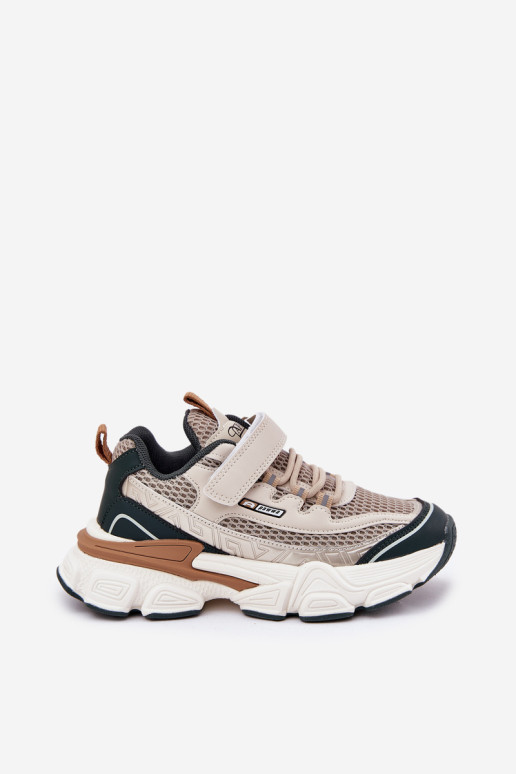 Sneakers Sportiniai batai vaikams su Velcro Beige Ronivelle