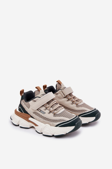 Sneakers Sportiniai batai vaikams su Velcro Beige Ronivelle 2
