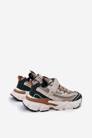 Sneakers Sportiniai batai vaikams su Velcro Beige Ronivelle