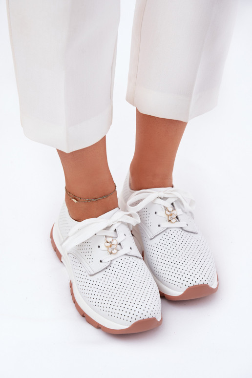 Artiker 54C1810 moteriški odiniai pusbačiai su segtuku, balti