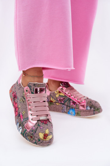 Raštuoti platforminiai sportbačiai su puošmena GOE RR2N4002 Daugiaspalviai