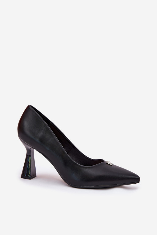 Elegantiški siurbliai ant platėjančios Stiletto Vinceza 62222 juodos spalvos