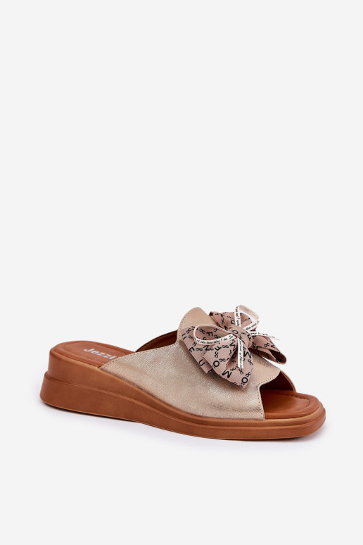 Moteriškos pleištinės basutės su auksiniu lanku Moonzella