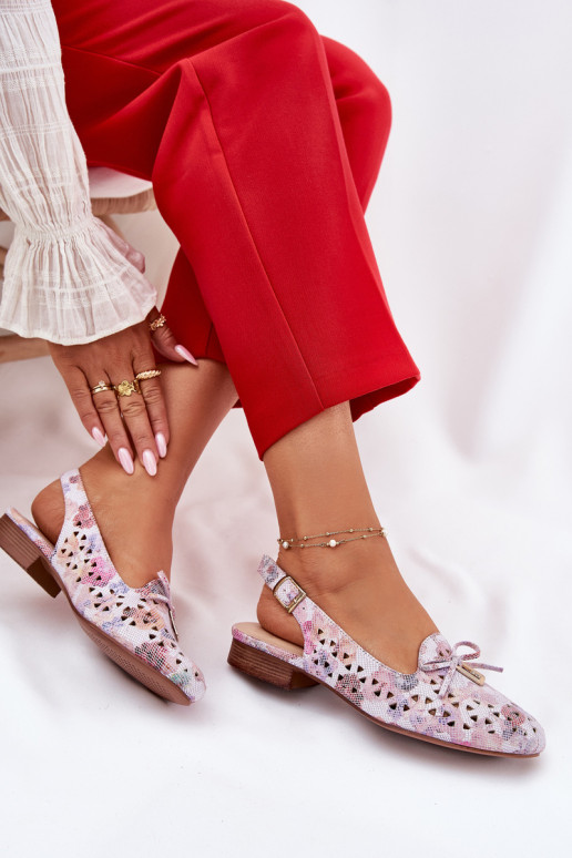 Ažūrinės balerinos su atviru kulnu Multicolor Navinnia