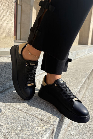 Moteriški sportbačiai iš ekologiškos odos Big Star RR274257 juodi 2