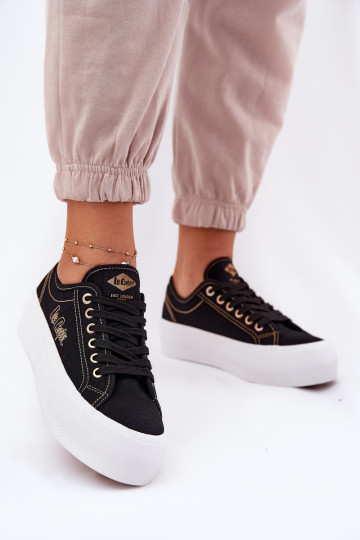 Moteriškų sportbačių medžiaga ant platformos Lee Cooper LCW-25-31-3431L juoda