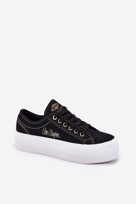 Moteriškų sportbačių medžiaga ant platformos Lee Cooper LCW-25-31-3431L juoda
