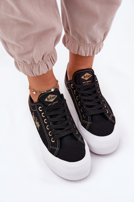 Moteriškų sportbačių medžiaga ant platformos Lee Cooper LCW-25-31-3431L juoda