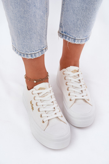 Moteriški sportbačiai ant platformos Lee Cooper LCW-25-02-3289 balti