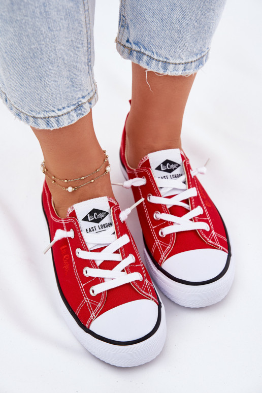 Lee Cooper moteriški drobiniai sportbačiai LCW-25-02-3298L raudoni