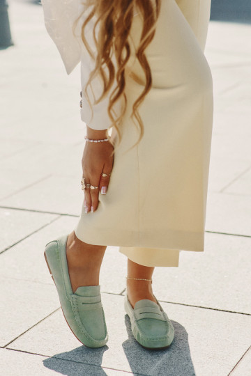 Zomšiniai moteriški mokasinai Big Star RR274945 Žalia