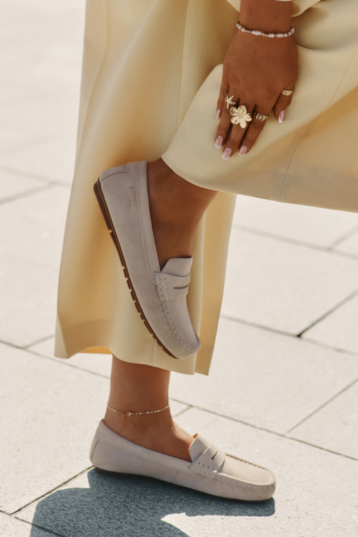 Zomšiniai mokasinai moterims Big Star RR274947 Smėlio spalvos