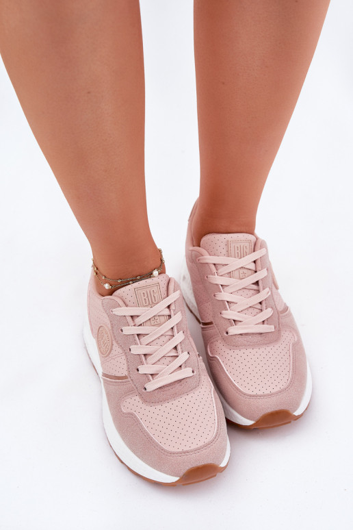 Moteriški sportbačiai ant platformos Big Star RR274489 Hi-Poly System Pink