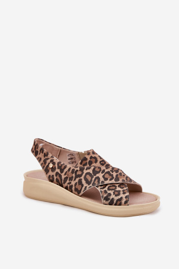 Zazoo 40392 Moteriški odiniai sandalai Leopard Brown 2