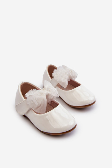 Vaikiški balerinos bateliai Olessa balti 2