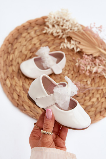 Vaikiški balerinos bateliai Olessa balti