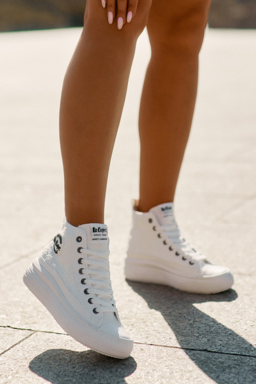 Lee Cooper moteriški sportbačiai su platforma LCW-25-44-3209L balti