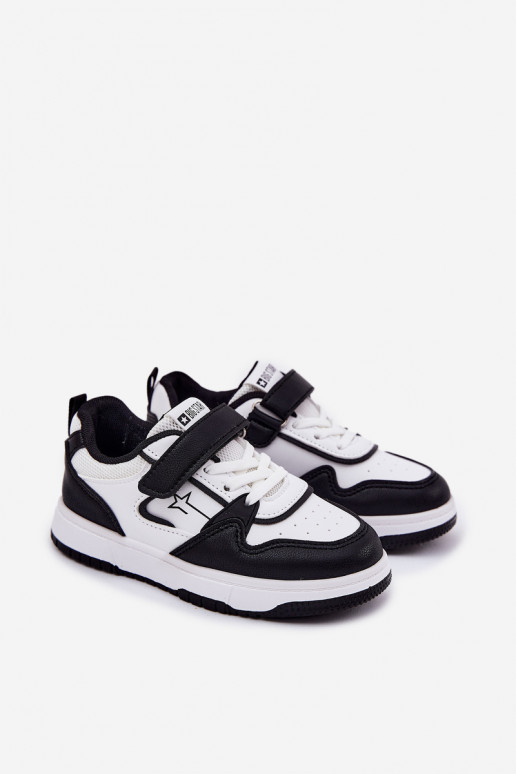 „Big Star RR374052“ lengvi vaikiški sportbačiai, balti ir juodi