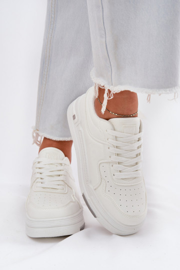 Big Star RR274A310 HI-POLY SYSTEM žemakulniai moteriški sportbačiai, balti