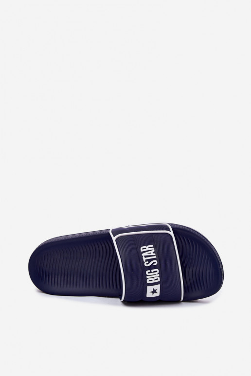 Vyriškos „Big Star“ šlepetės RR174A045 tamsiai mėlynos