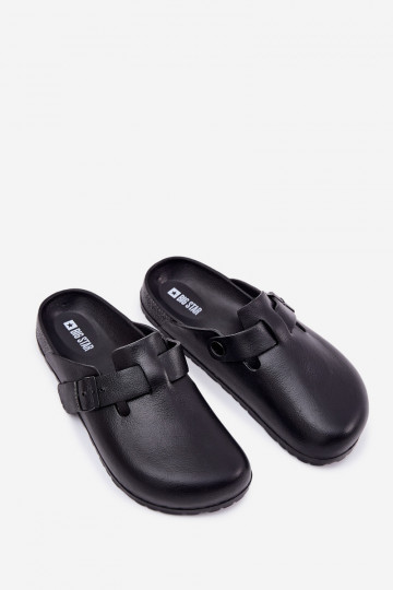 Vyriškos klumpės iš putplasčio su didele žvaigždės formos sagtimi RR174A022 juodos 2