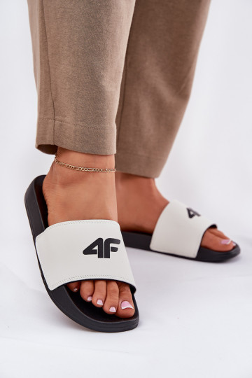 Moteriškos šlepetės 4F 4FRMM00FSLIF010-10S baltos 2