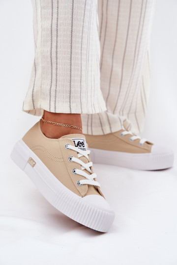 Moteriški platforminiai sportbačiai LEE ISLA C WOMEN LOW 50251001 smėlio spalvos